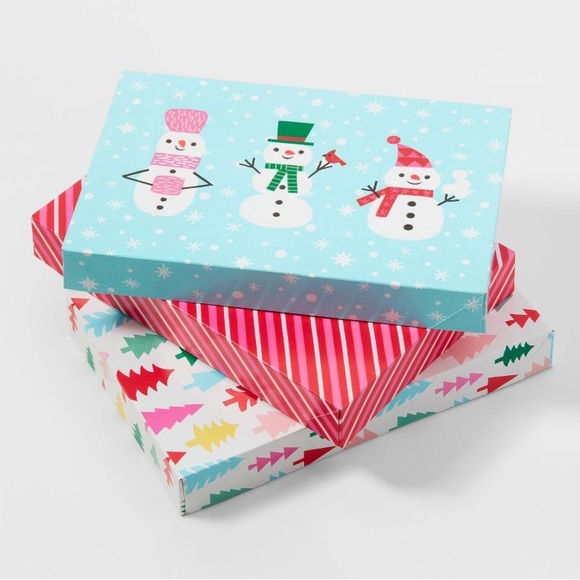 R6. 2 SETS - 3 Count Shirt Boxes - Winter / Christmas - 14.25” x 9.5” x 1.9” NEW - Picture 8 of 8